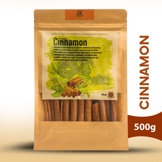 Packaged cinnamon sticks from Spice Munnar 500g