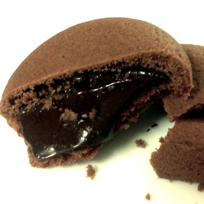 Chocolate cookie with a gooey chocolate filling