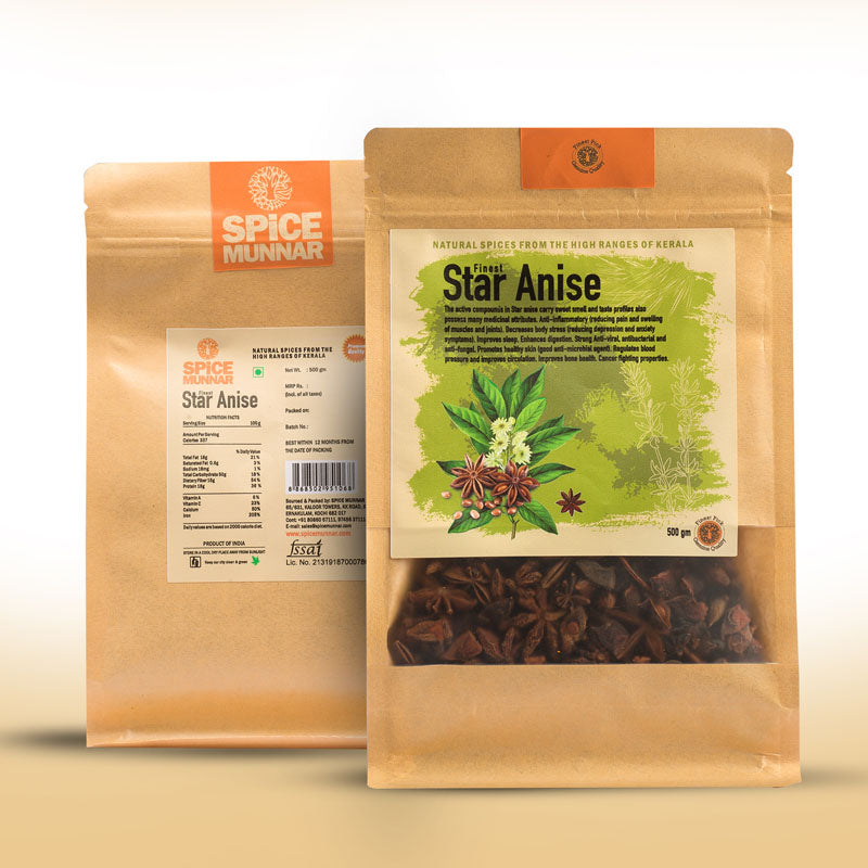 Two packages of Spice Munnar Star Anise
