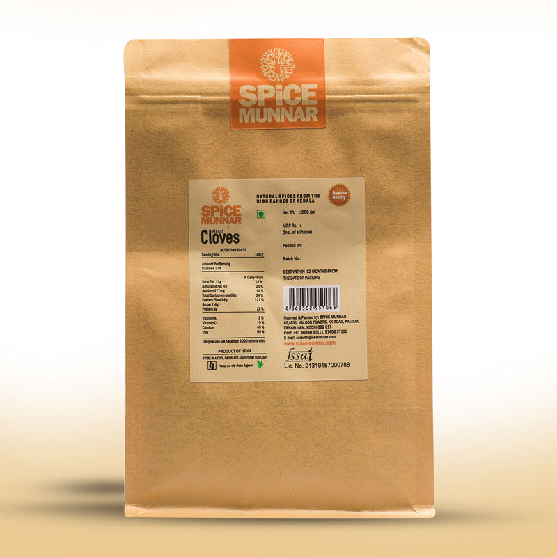 Spice Munnar cloves packaging with label 