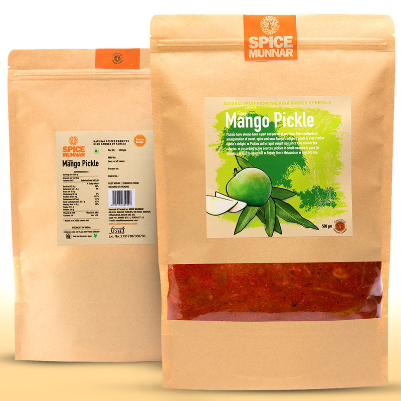 Two packages of Spice Munnar Mango Pickle 