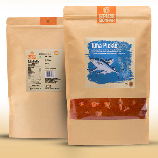 Two packages of Spice Munnar Tuna Pickle  