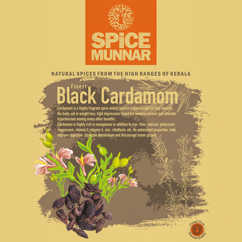 Spice Munnar packaging for black cardamom  