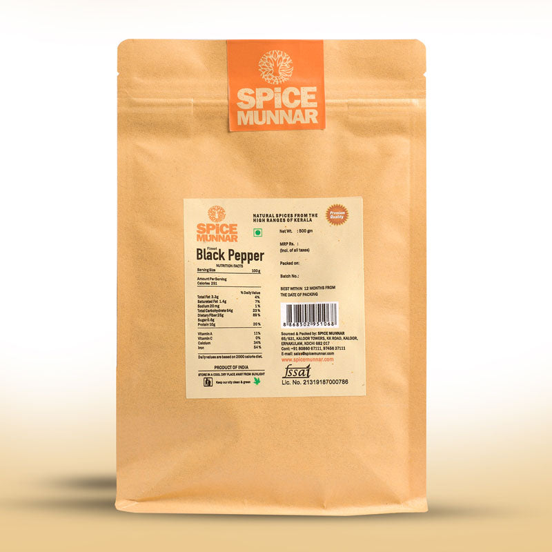 Spice Munnar black pepper packaging  