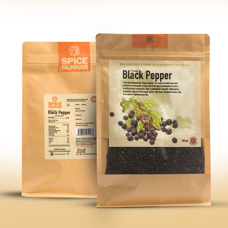 Two packages of Spice Munnar black pepper 
