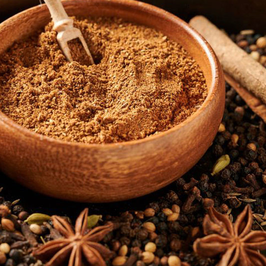 Garam Masala in a Wooden Bowl