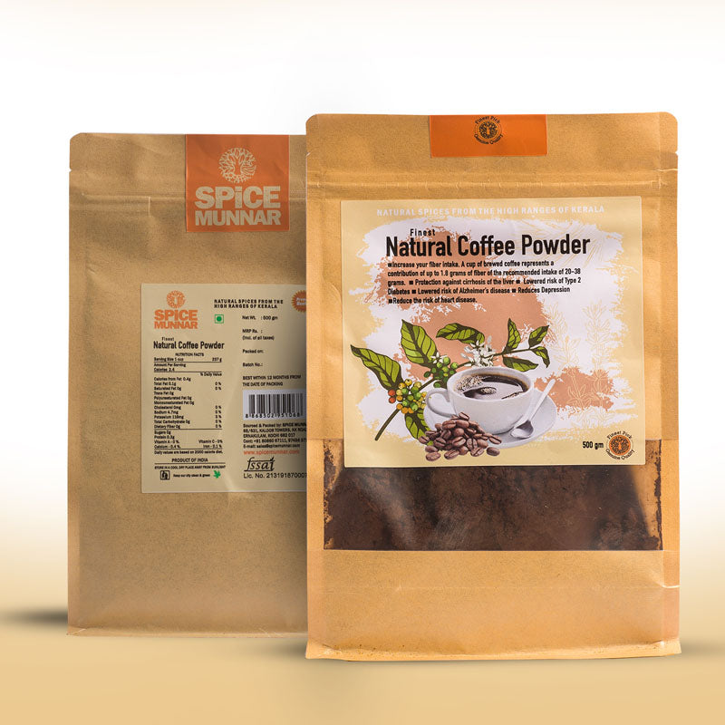 Two packages of Spice Munnar Natural Coffee Powder  