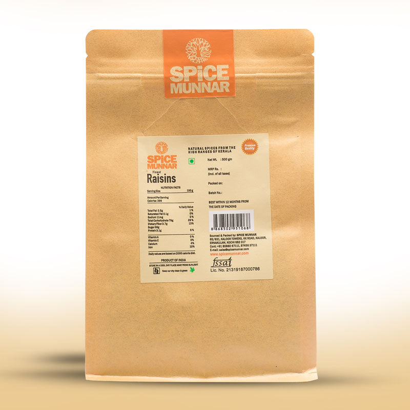 Spice Munnar packaging of raisins  