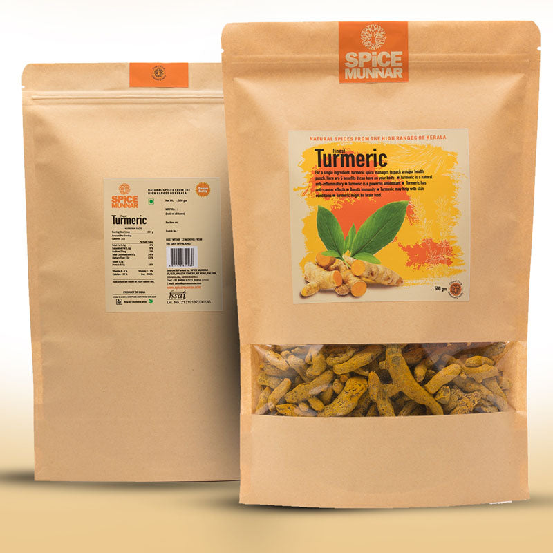Two Spice Minnar turmeric packages  