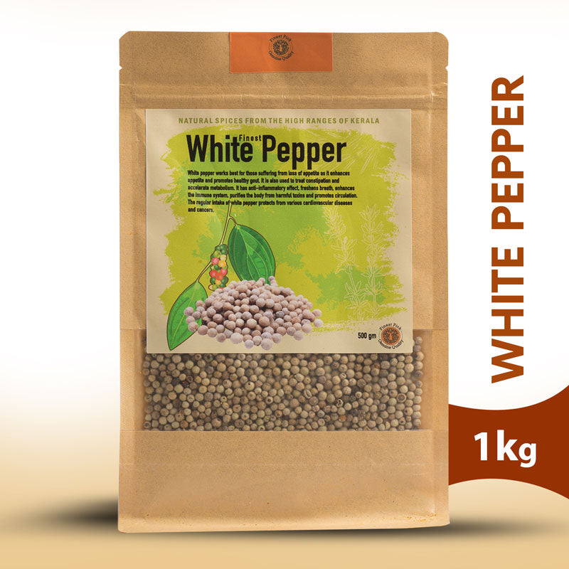 Spice Munnar White Pepper 1kg Pack