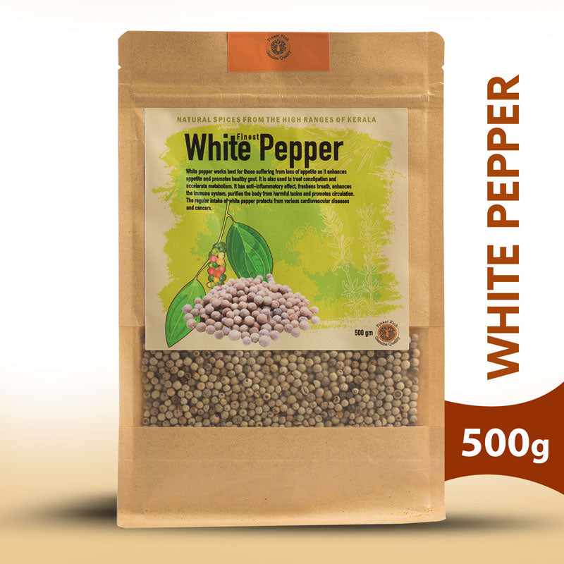 Spice Munnar 500g pack of Whole White Pepper