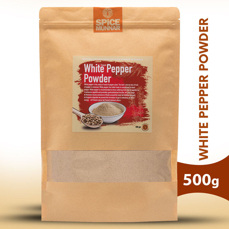 Spice Munnar white pepper powder package  500g