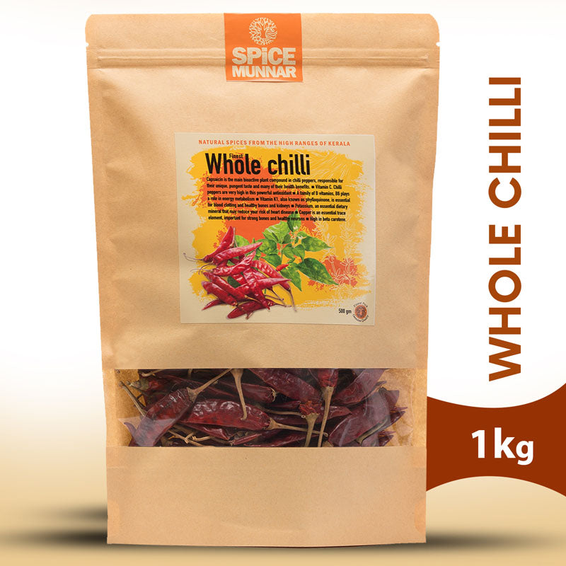 Spice Munnar whole chili package 1kg