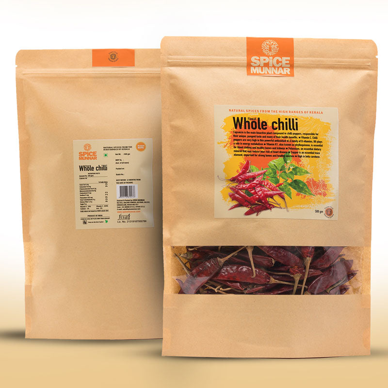 Two packages of Spice Munnar whole chili  