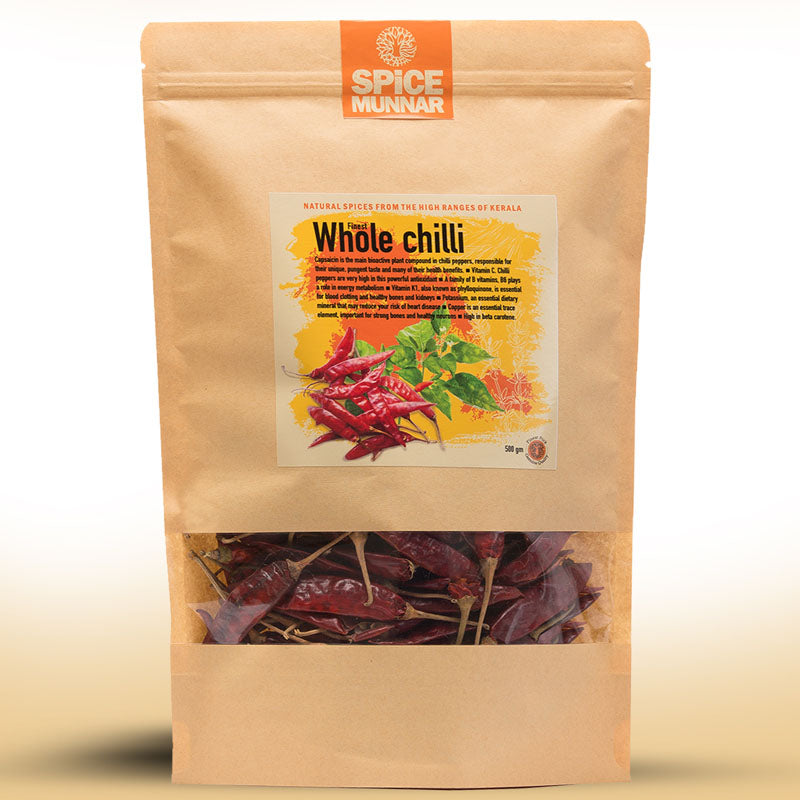 Spice Munnar whole chili packaging  